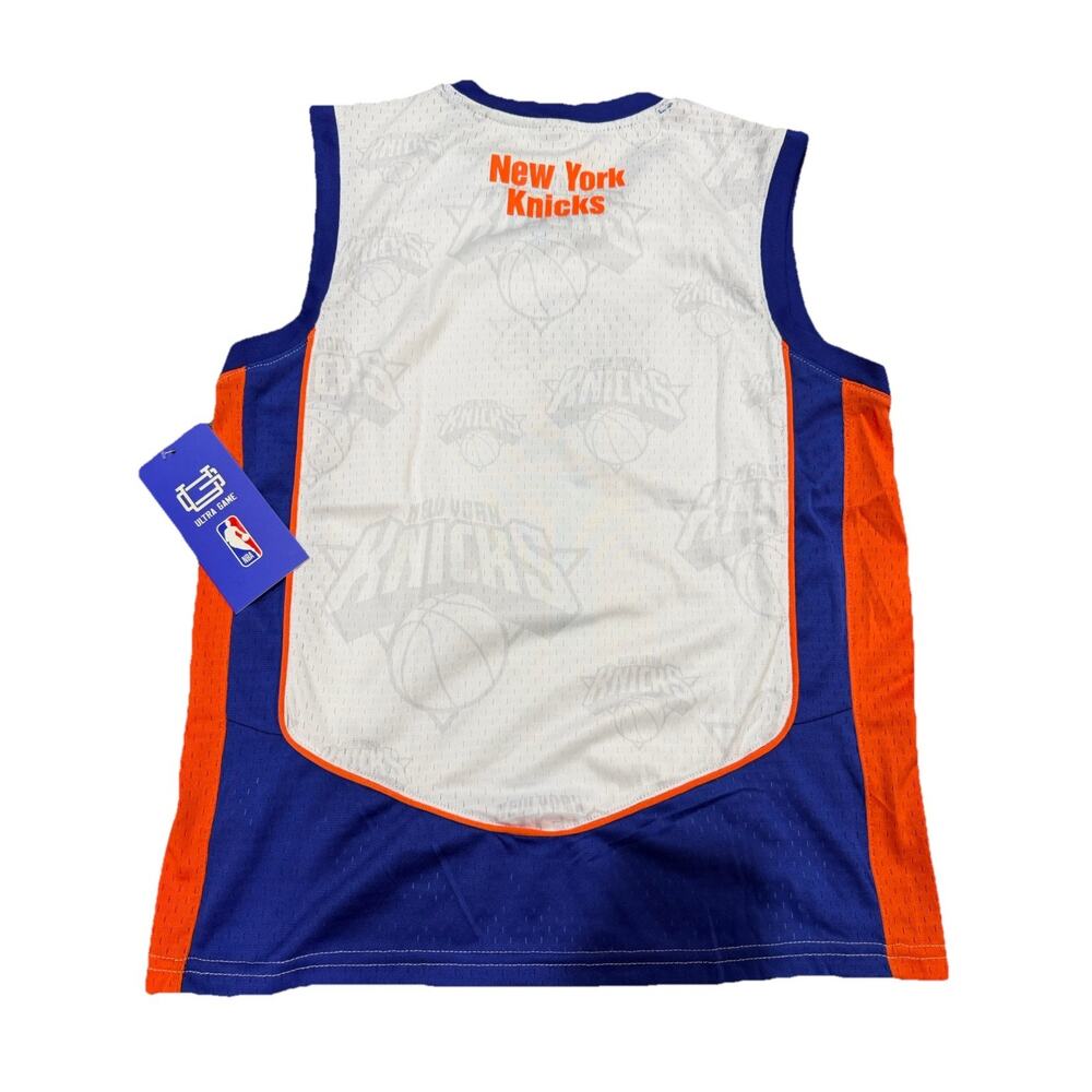 New York Knicks Jersey BOYS 14/16 Ultra Game White Blue Mesh Tank Basketball NWT - Picture 6 of 6